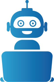 Robot on Computer Icon